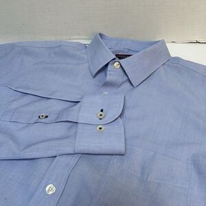 UNTUCKit Indian Signature Series Blue Shirt‎ Cotton Wrinkle Free Size Large